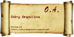 Odry Angelina névjegykártya